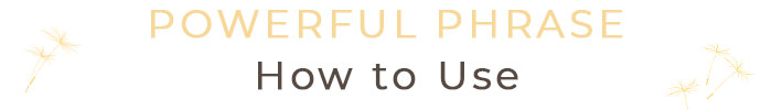 How to use affirmations