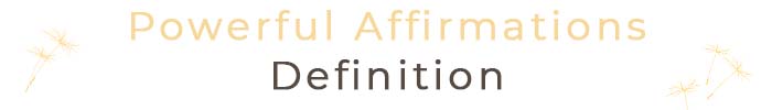 affirmations definition